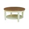 International Concepts Vista Solid Wood Round Coffee Table with Shelf, 38X38X20.3, Hickory/Shell OT79-15CR - alternate 1